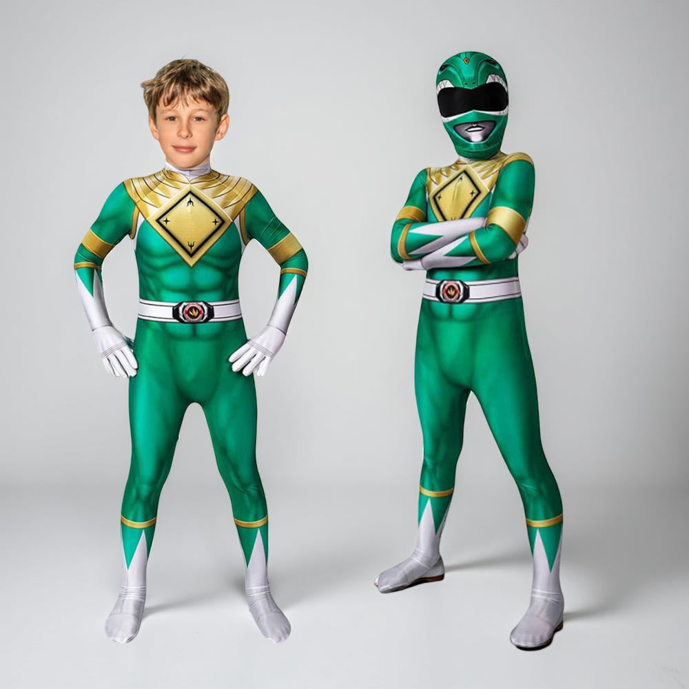 Kids Costume Superhero Jumpsuit Mask Party Outfit