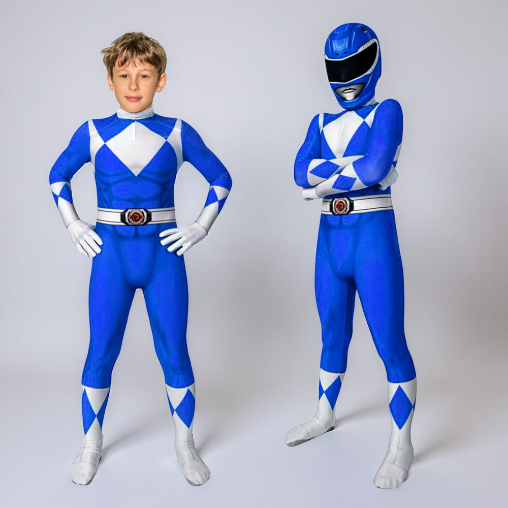 Kids Costume Superhero Jumpsuit Mask Party Outfit