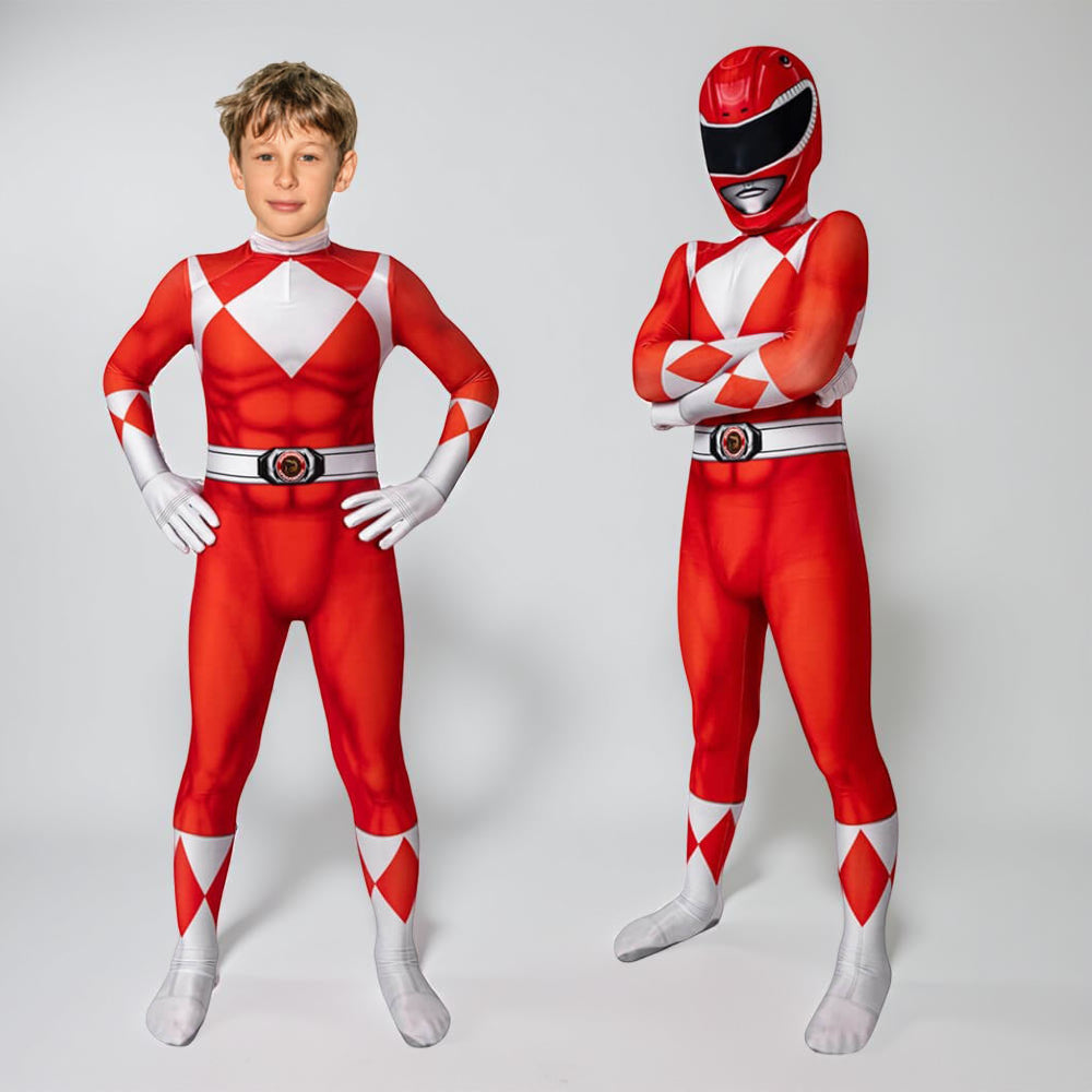 Kids Costume Superhero Jumpsuit Mask Party Outfit