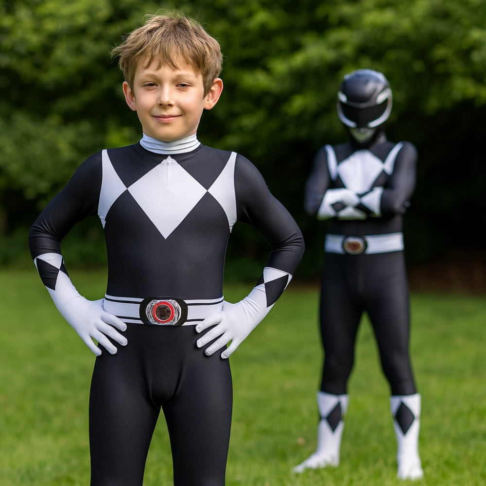 Kids Costume Superhero Jumpsuit Mask Party Outfit