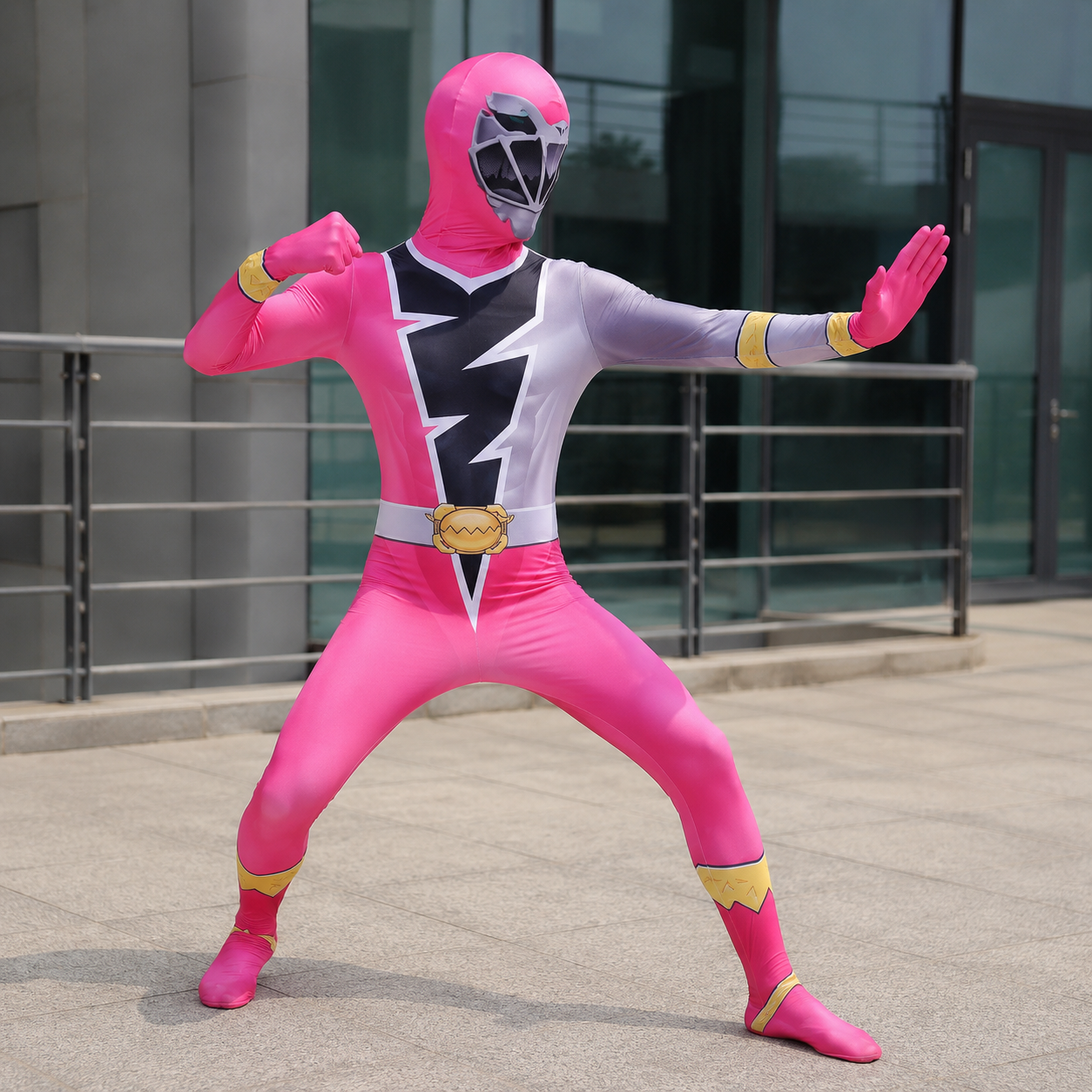 Kids Costume Superhero Jumpsuit Helmet Roleplay Outfit