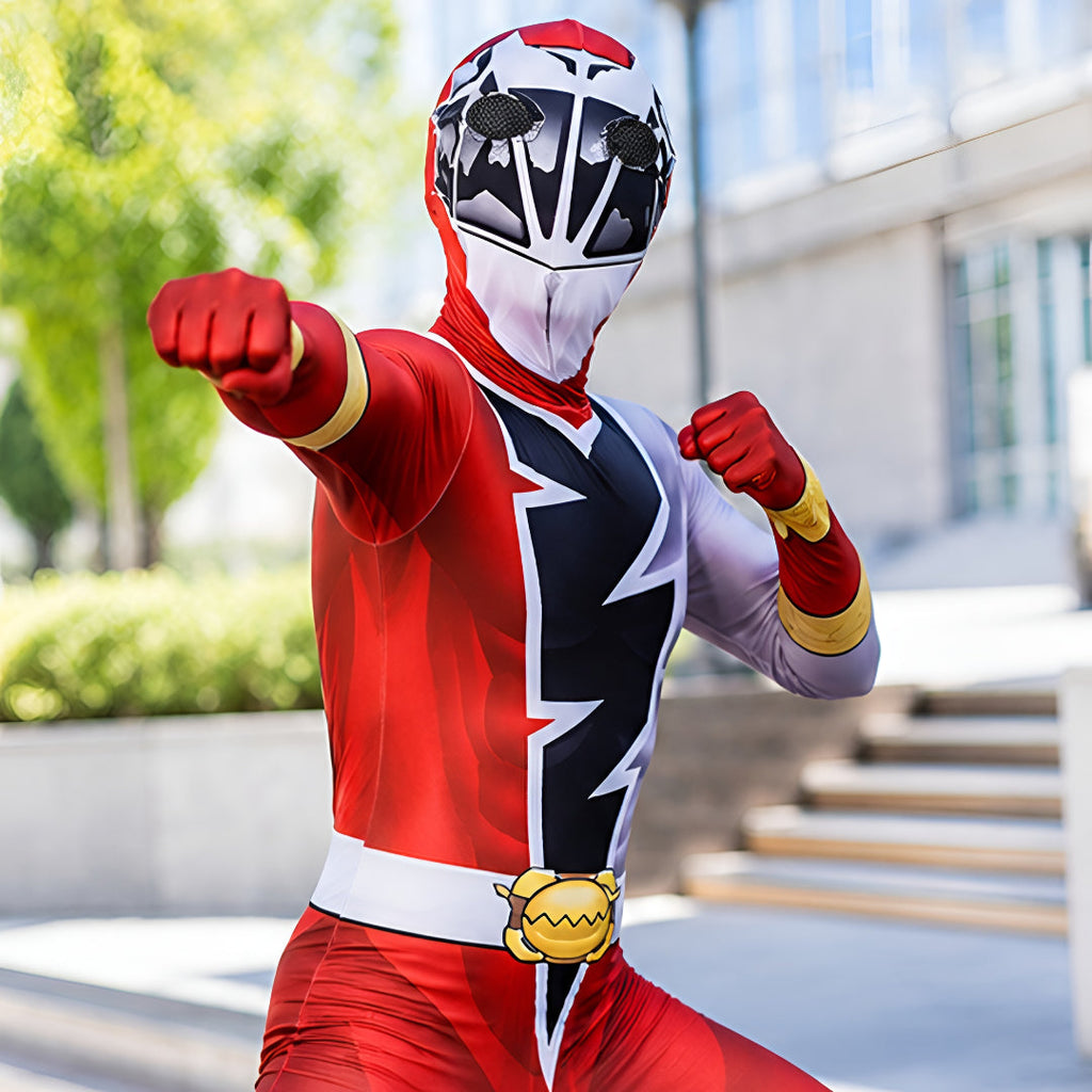 Kids Costume Superhero Jumpsuit Helmet Roleplay Outfit