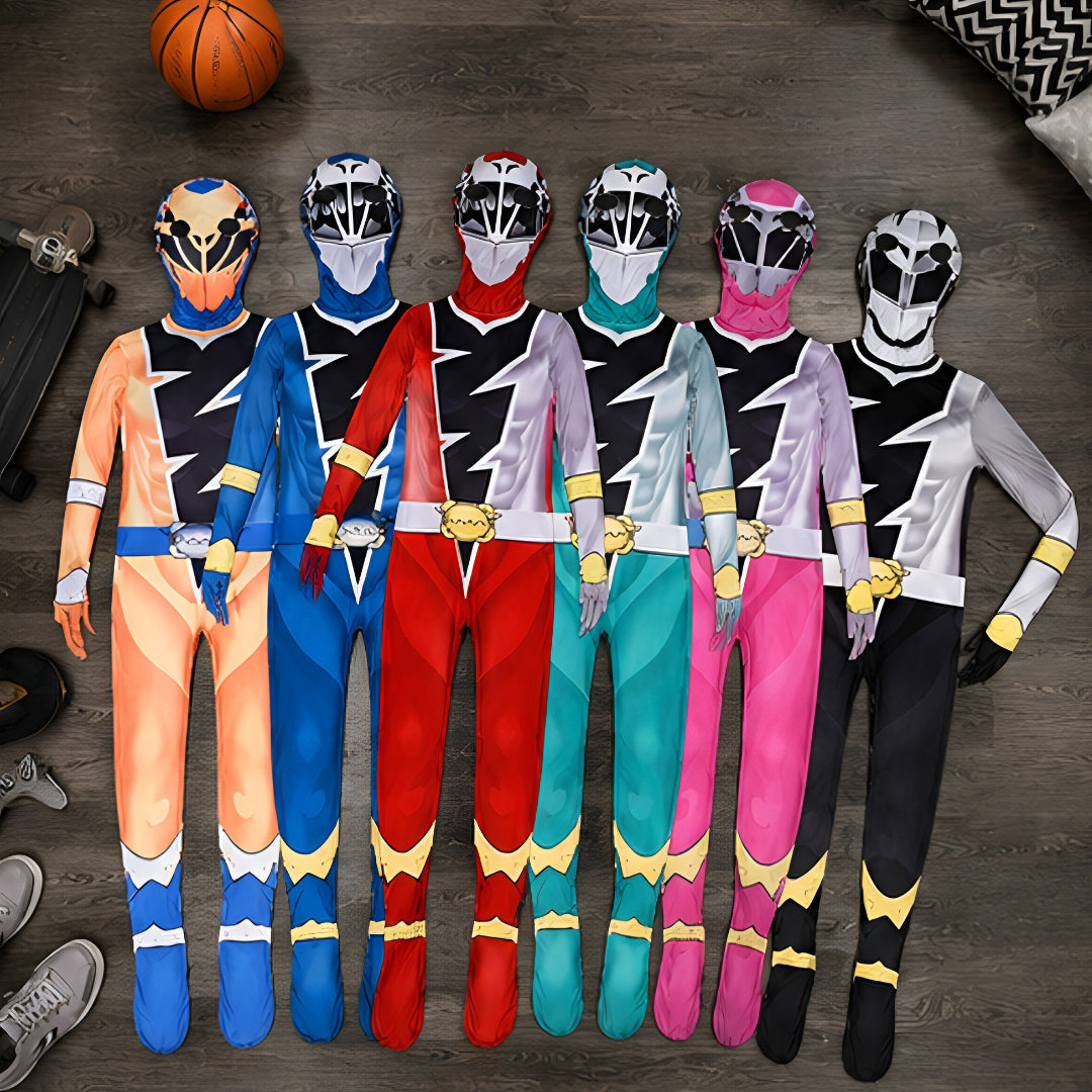 Kids Costume Superhero Jumpsuit Helmet Roleplay Outfit