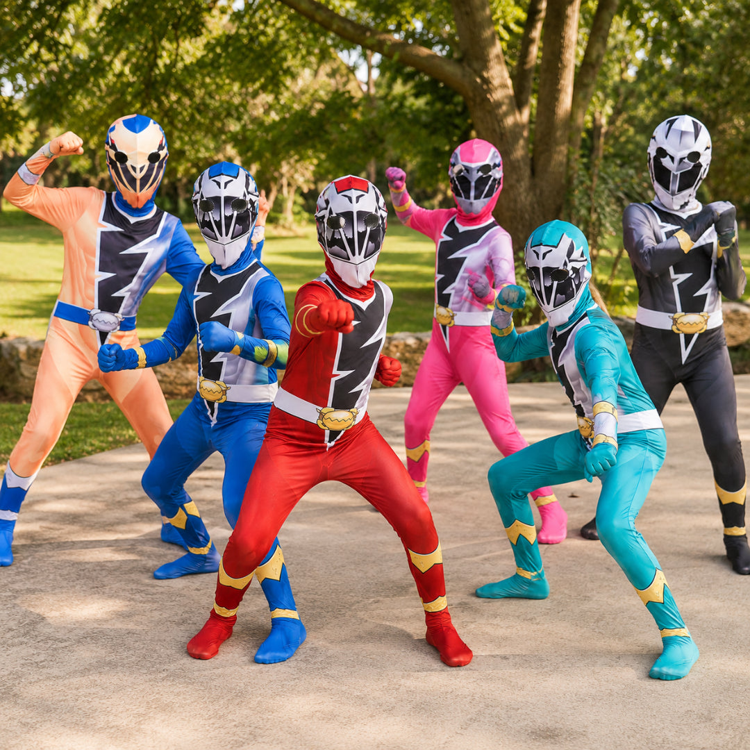 Kids Costume Superhero Jumpsuit Helmet Roleplay Outfit