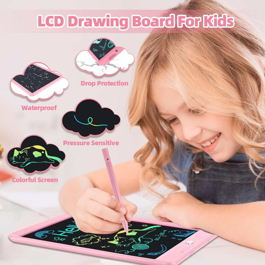 Drawing Tablet LCD Kids Reusable Writing Board Stylus