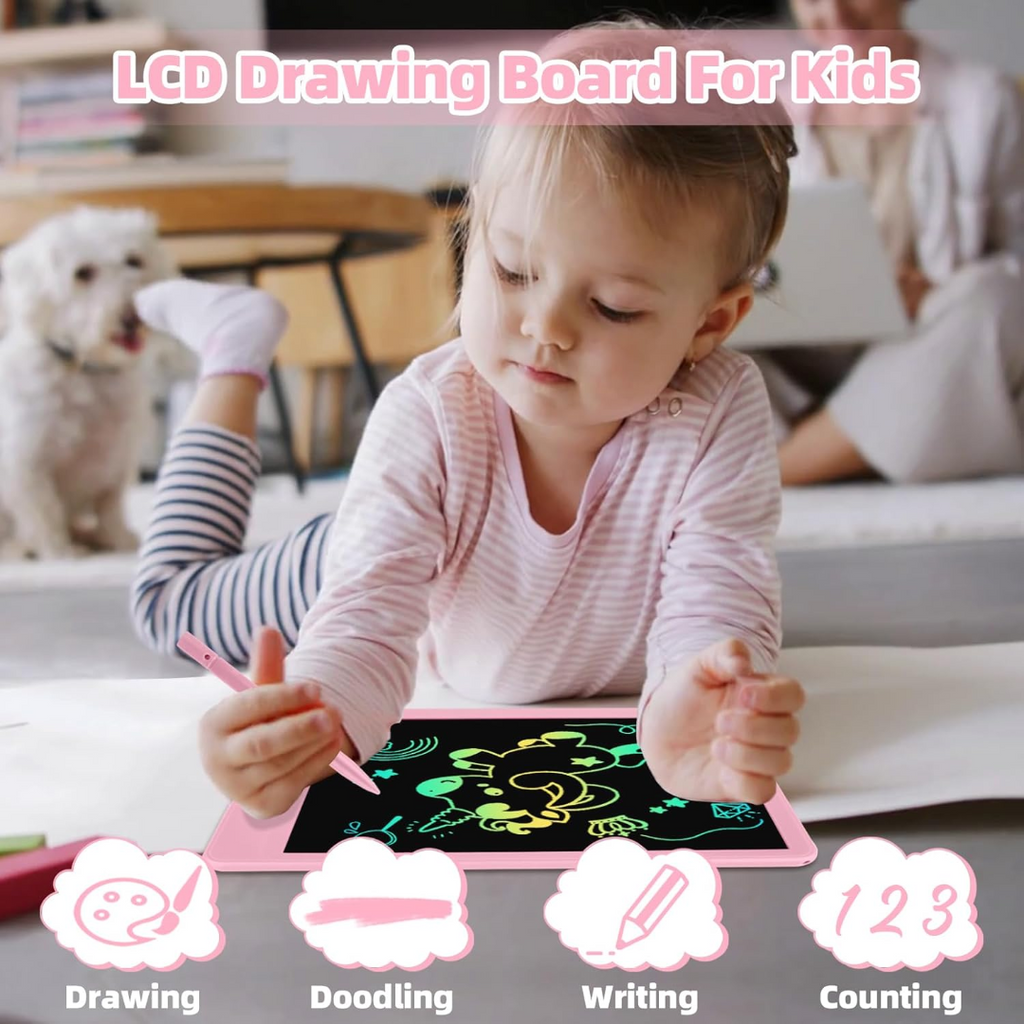 Drawing Tablet LCD Kids Reusable Writing Board Stylus