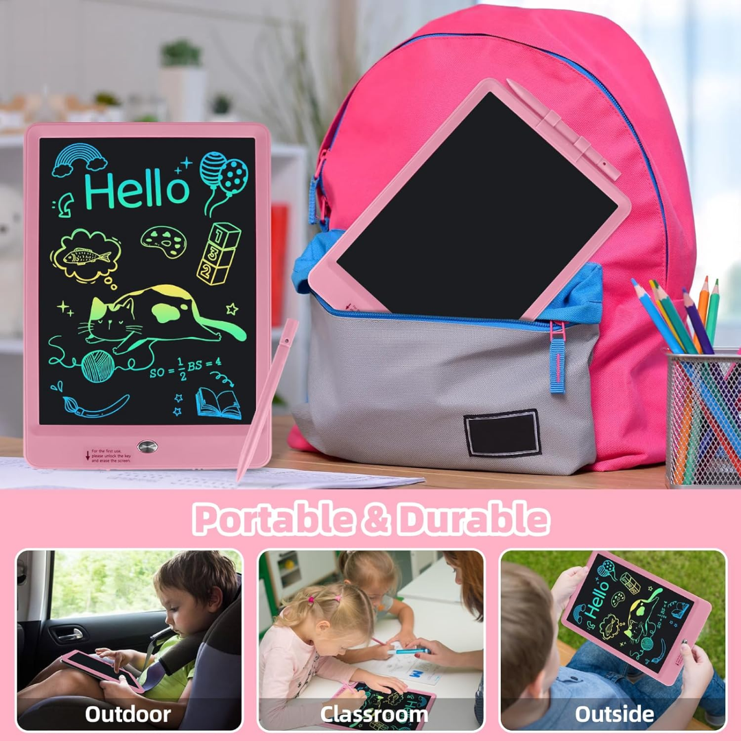 Drawing Tablet LCD Kids Reusable Writing Board Stylus