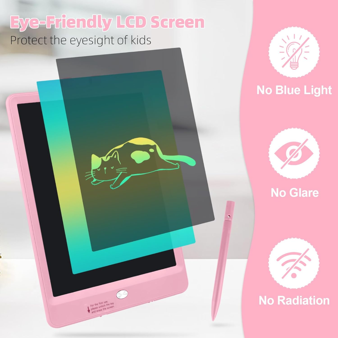 Drawing Tablet LCD Kids Reusable Writing Board Stylus