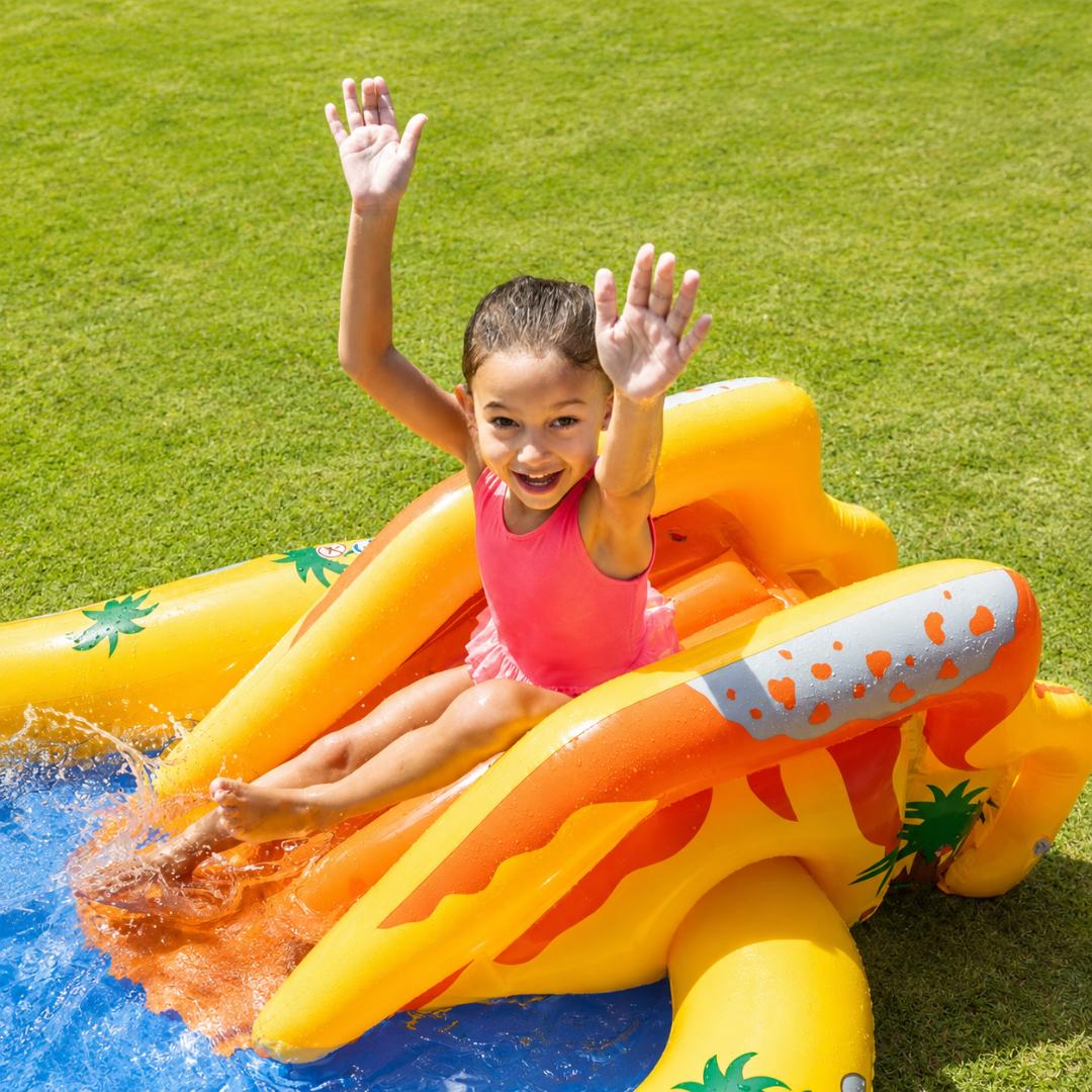Inflatable Pool Kids Slide Water Play Center Backyard Splash