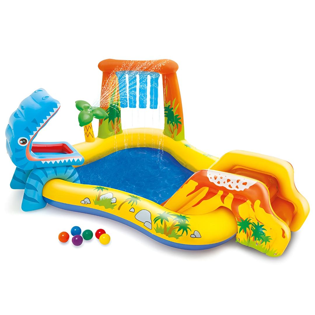Inflatable Pool Kids Slide Water Play Center Backyard Splash