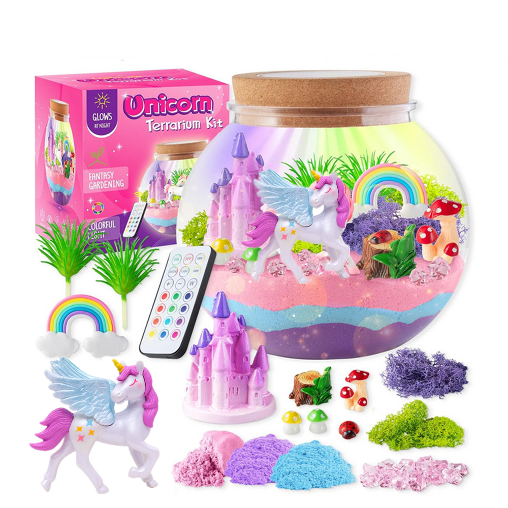 Terrarium Kit Dinosaur Night Light Kids Craft Set