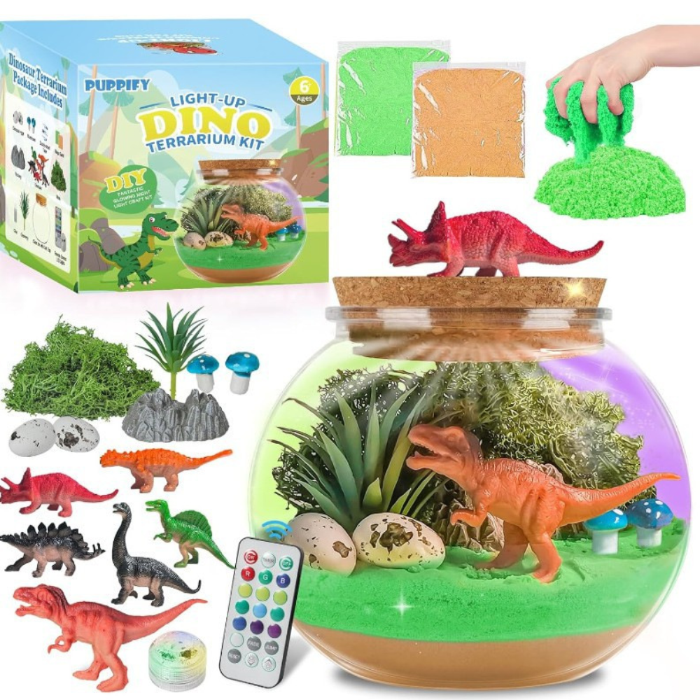Terrarium Kit Dinosaur Night Light Kids Craft Set