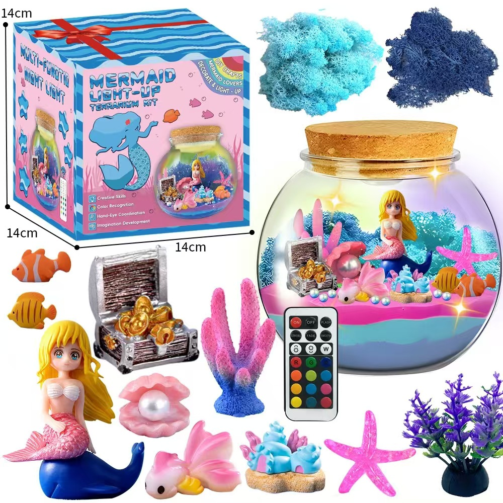 Terrarium Kit Dinosaur Night Light Kids Craft Set