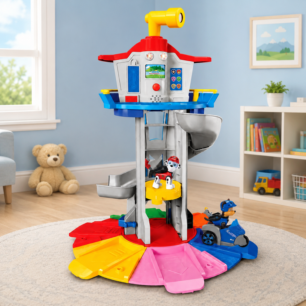 Toy Set Rescue Tower Slide Car Activity Playset