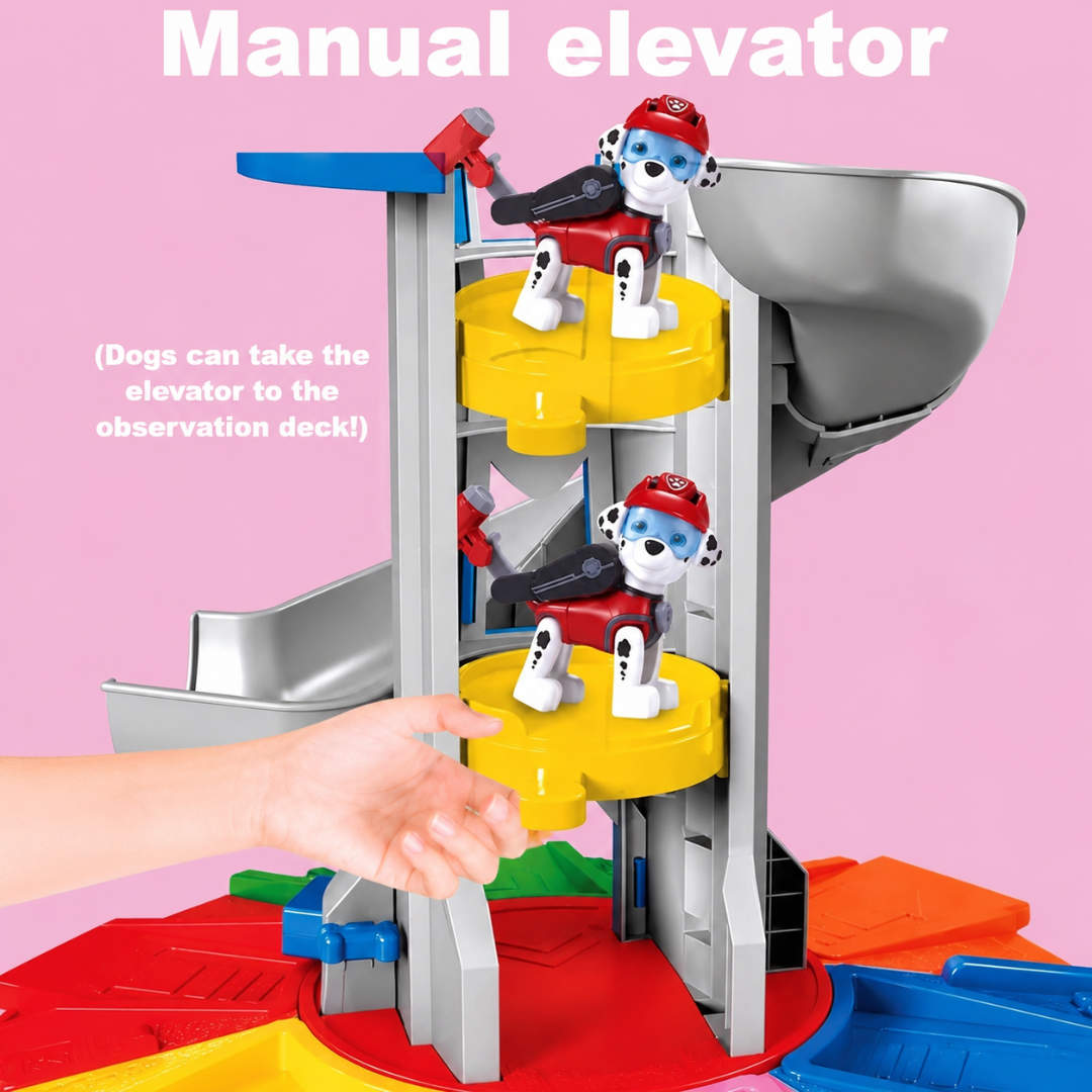 Toy Set Rescue Tower Slide Car Activity Playset