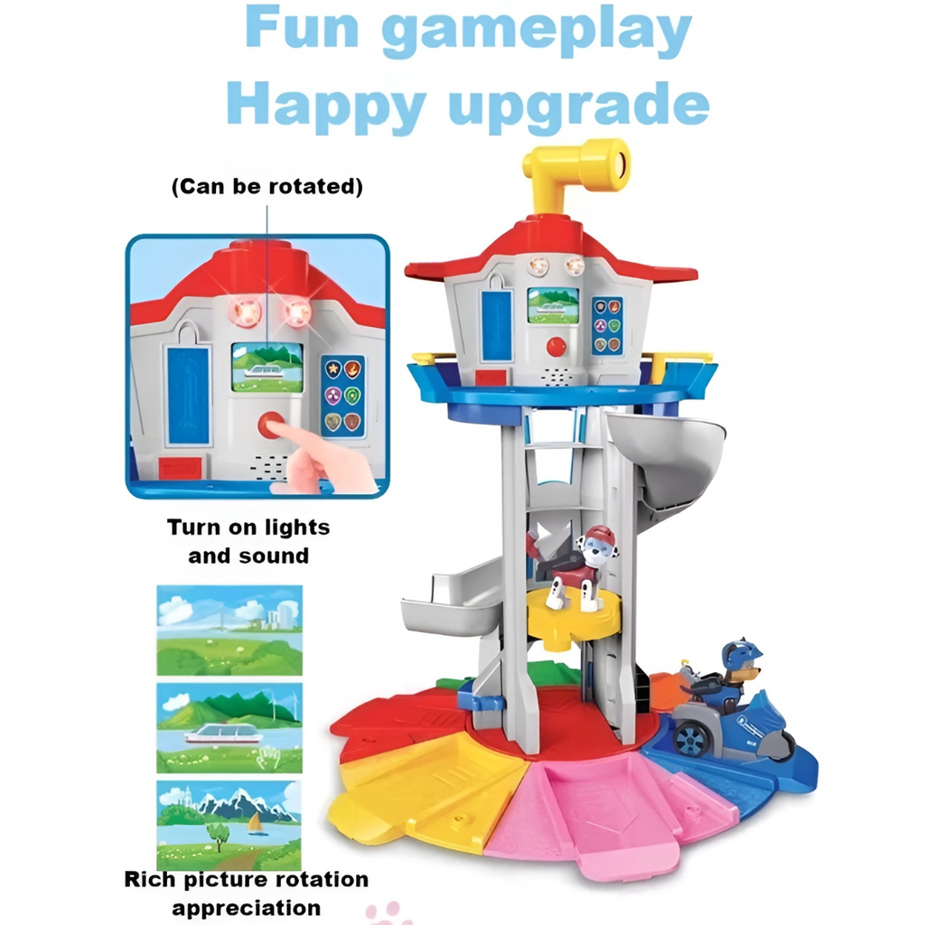 Toy Set Rescue Tower Slide Car Activity Playset
