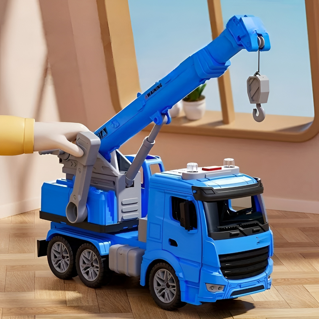 Toy Crane Truck Construction Vehicle Light Sound Playset