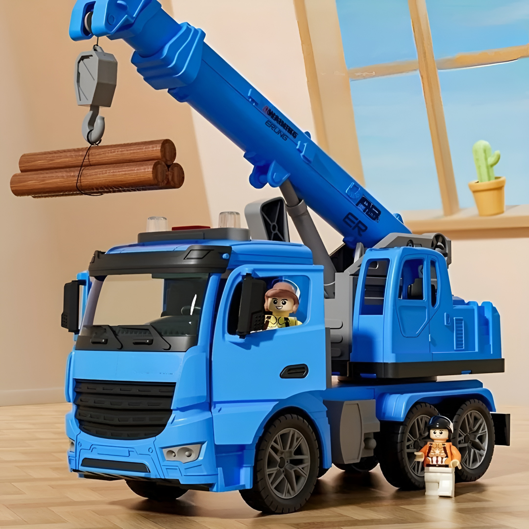 Toy Crane Truck Construction Vehicle Light Sound Playset