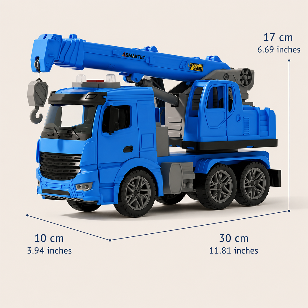 Toy Crane Truck Construction Vehicle Light Sound Playset