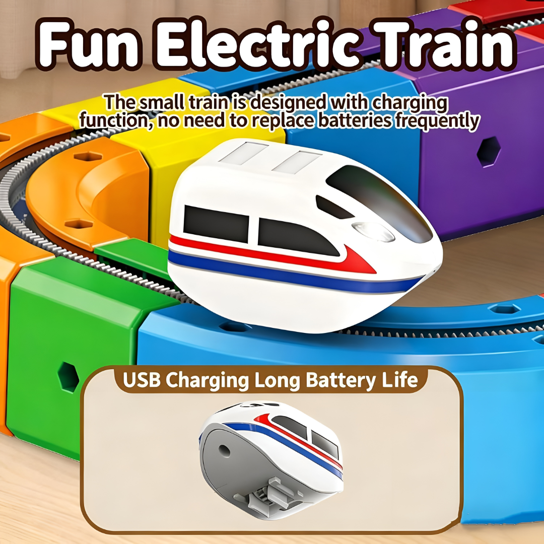 Train Set Magnetic Track Building Blocks Toy