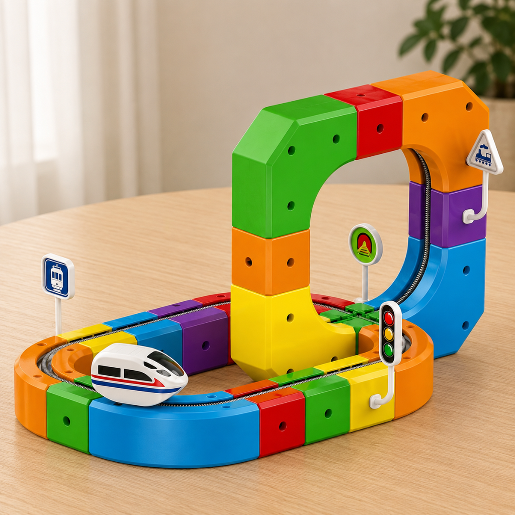 Train Set Magnetic Track Building Blocks Toy
