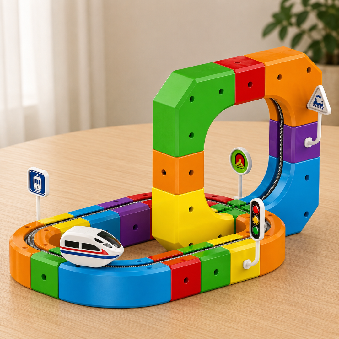 Train Set Magnetic Track Building Blocks Toy