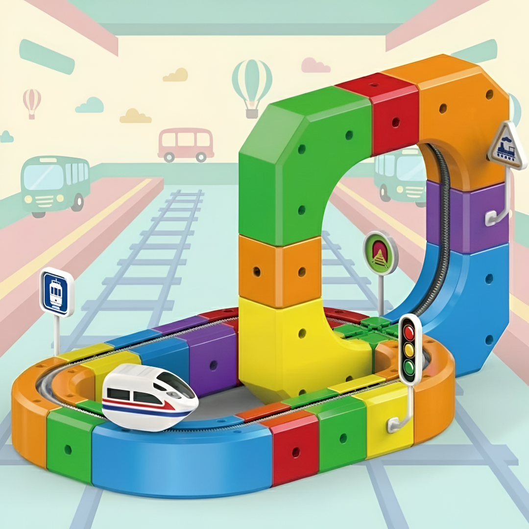 Train Set Magnetic Track Building Blocks Toy