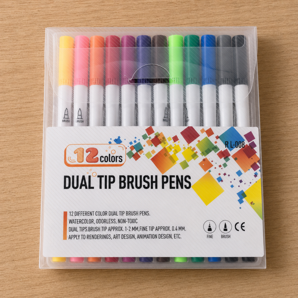 Marker Pens Dual Tip Brush Art Set