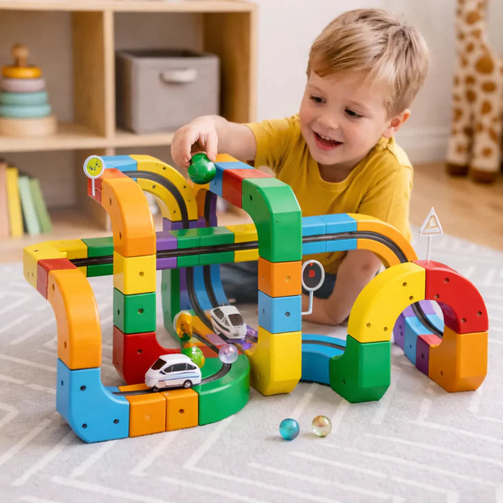 Kids Building Track Toy Set Creative Vehicle Racing Fun 4