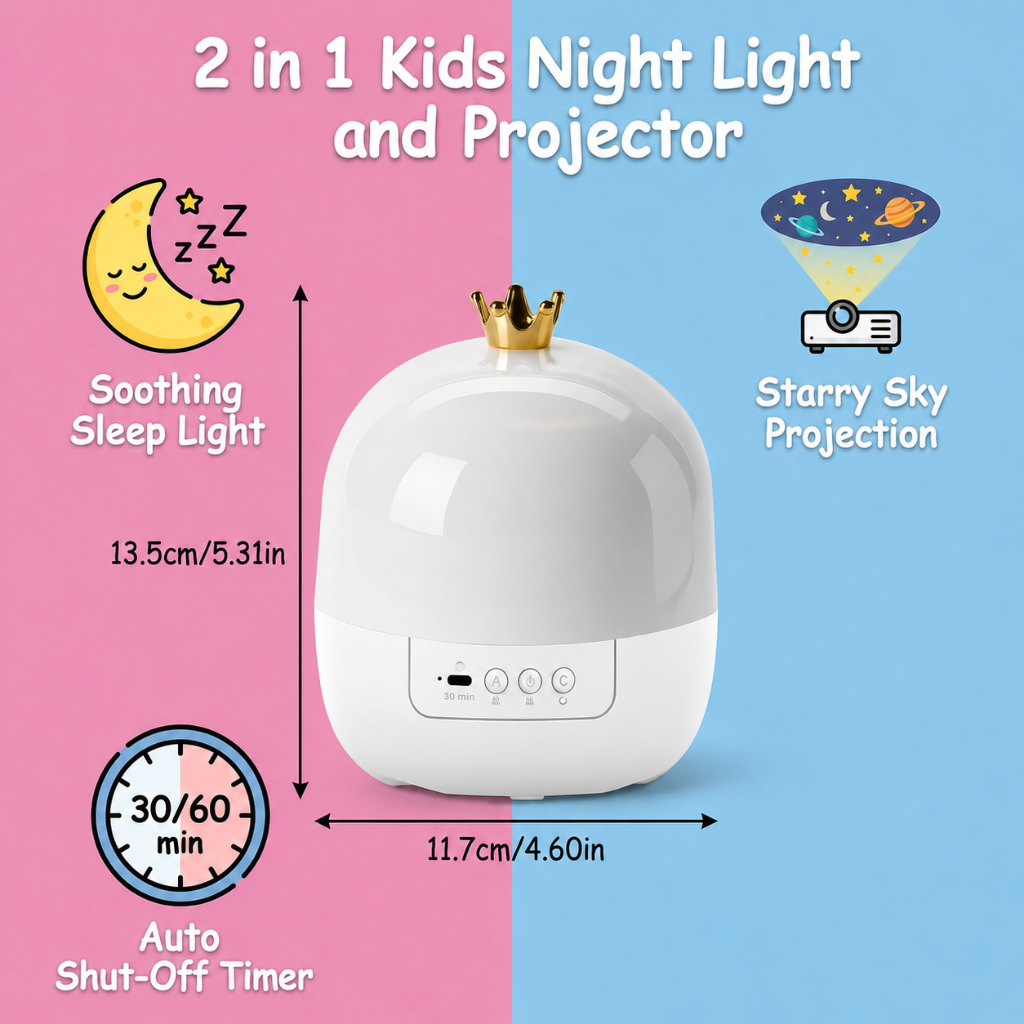 Night Light Kids Star Projector Bedtime Lamp