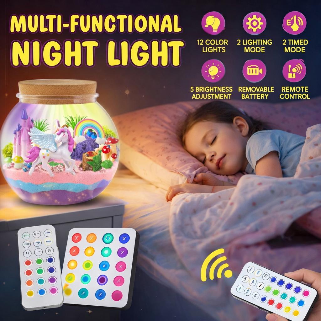 Terrarium Kit Dinosaur Night Light Kids Craft Set