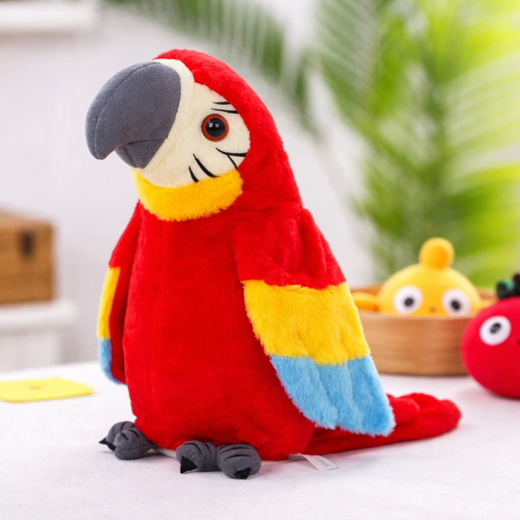 Talking Toy Parrot Plush Repeat Voice Kids Bird Toy