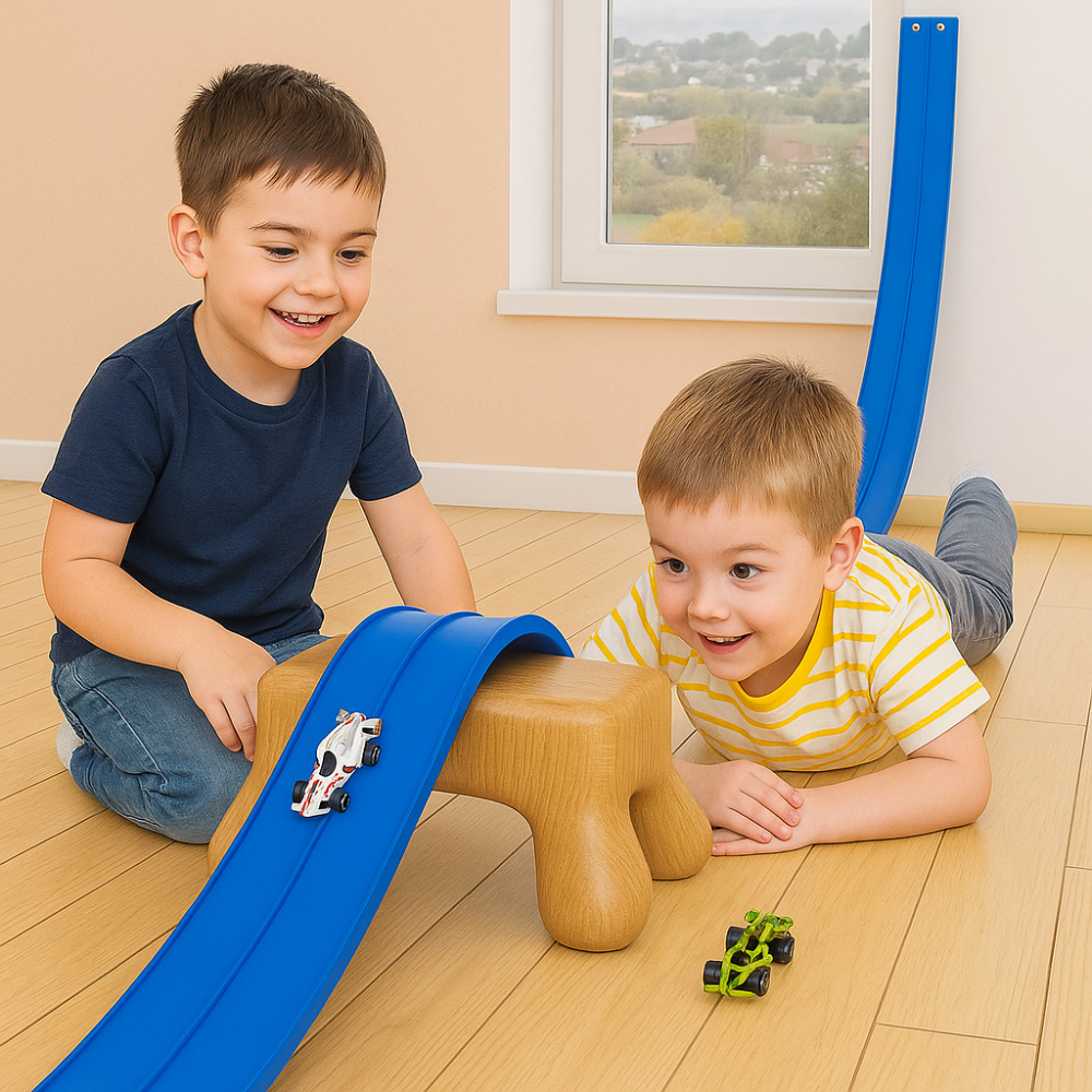 Race Track Kids Flexible Roll Up Car Set