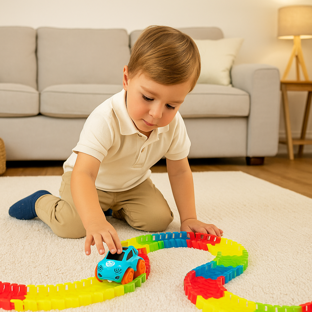 Race Track Kids Flexible Loop Stunt Car Set
