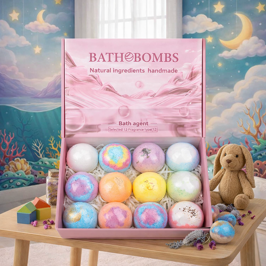 Bath Bombs Kids Colorful Fizzy Bubble Bath Toy Set