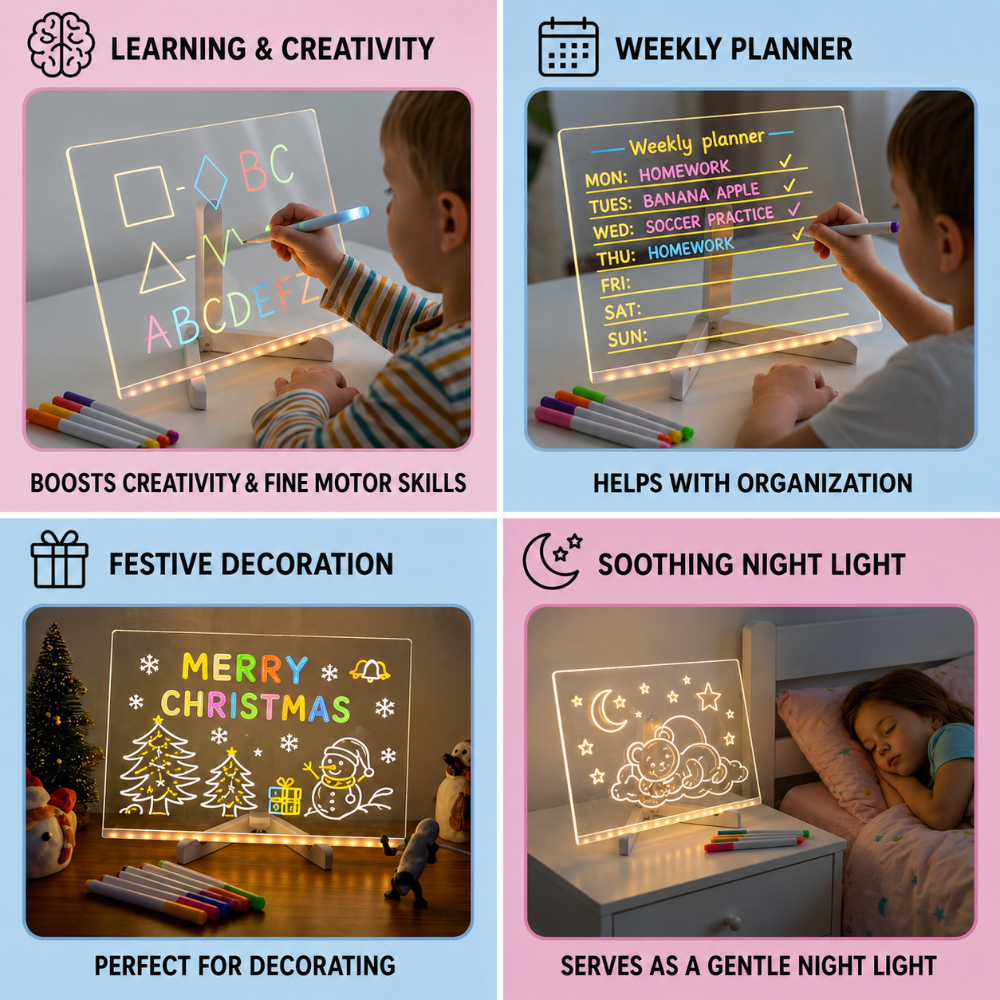 Drawing Board LED Light Up Kids Creative Art Toy