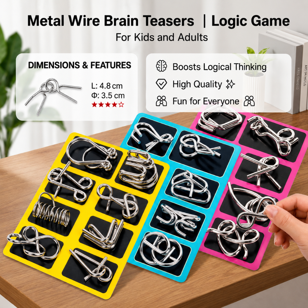 Metal Puzzle Brain Teaser Logic Toy