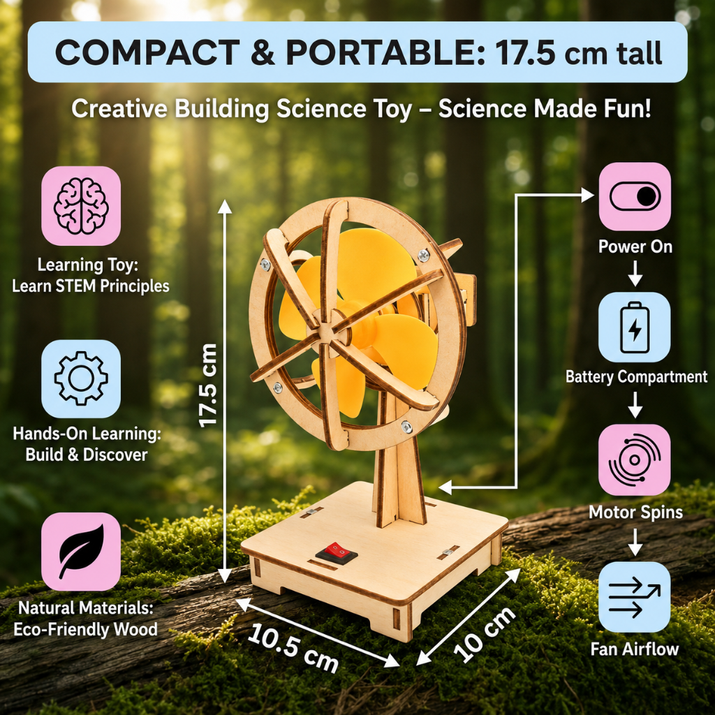 STEM Toy Educational Science Kit Wooden Model Building Set
