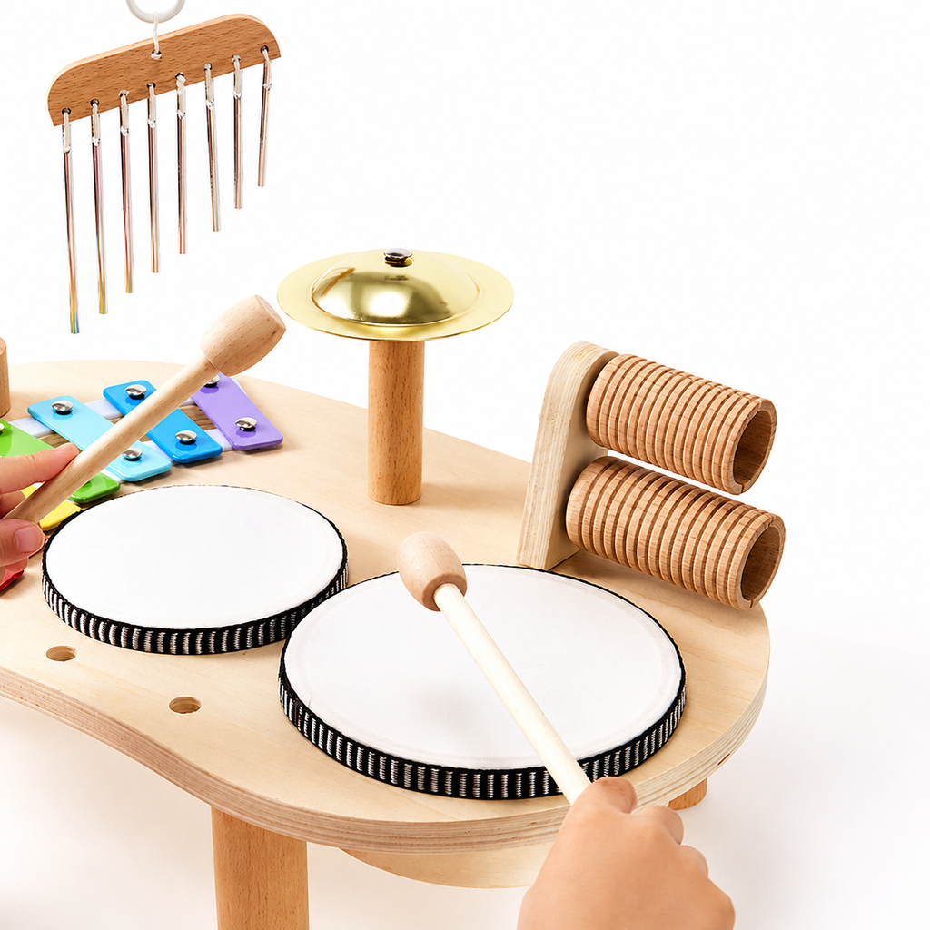 Musical Instruments Kids Wooden Toddler Music Set
