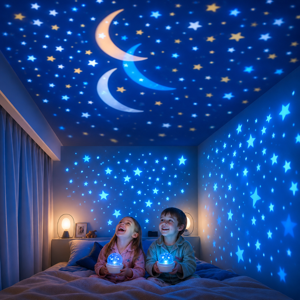 Night Light Projector Star Ceiling Lamp Kids Bedroom Glow