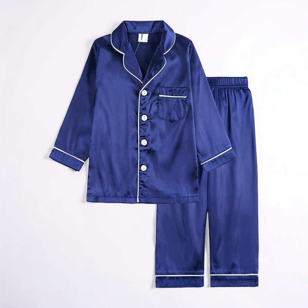 Kids Pajama Set Button Front Sleepwear Lounge Outfit