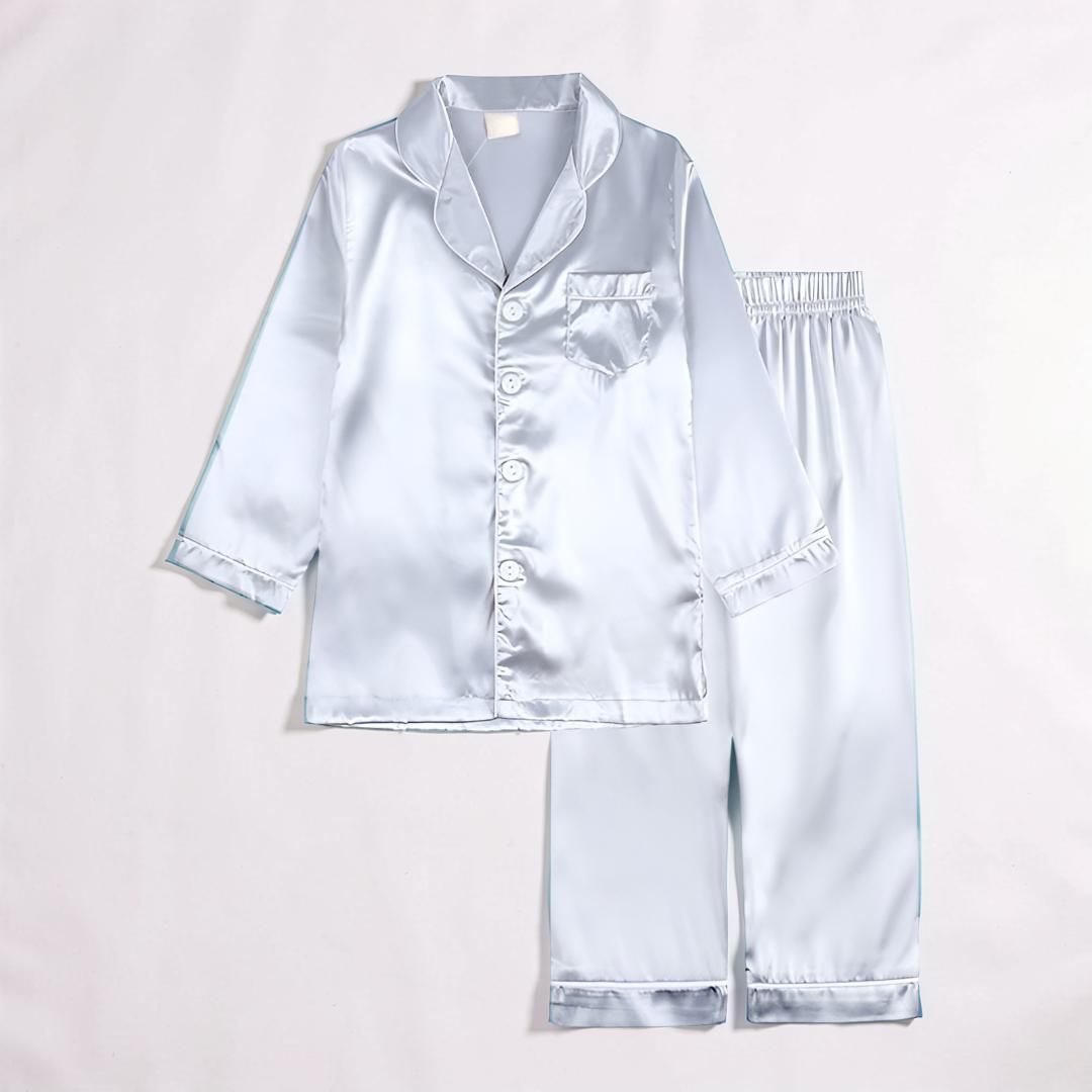 Kids Pajama Set Button Front Sleepwear Lounge Outfit