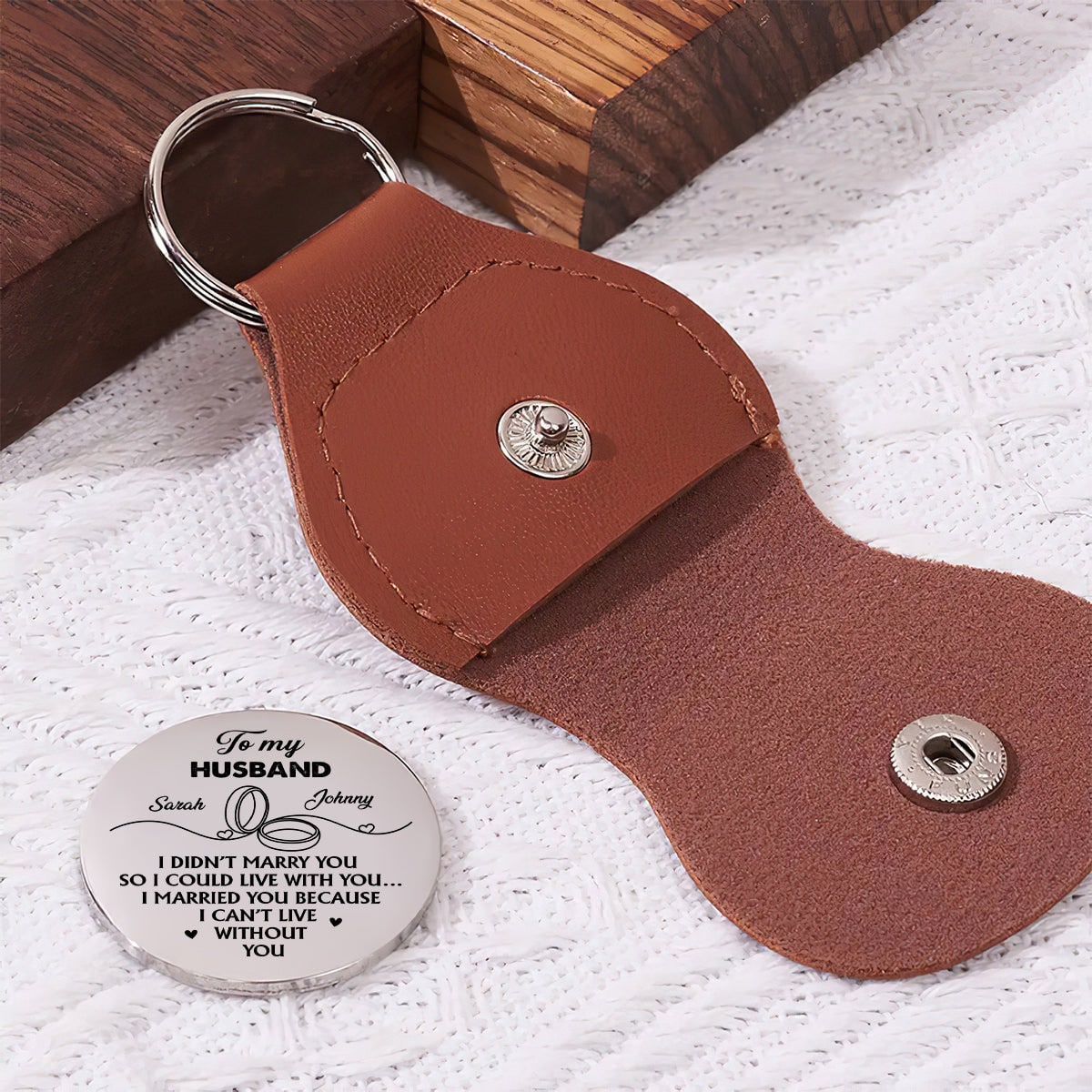 Personalized Gift Love Token Pocket Keepsake Keychain