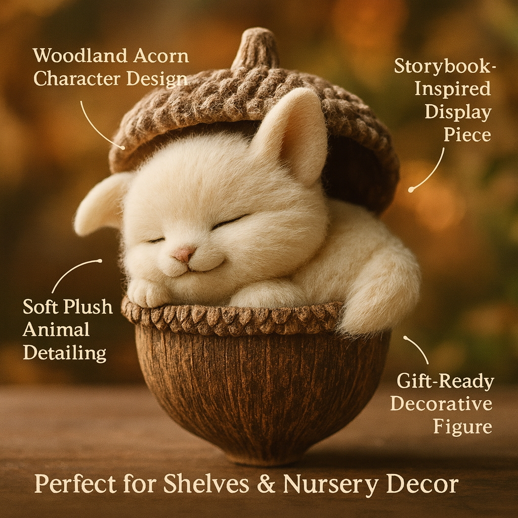 Stuffed Animal Woodland Acorn Bunny Plush Decor