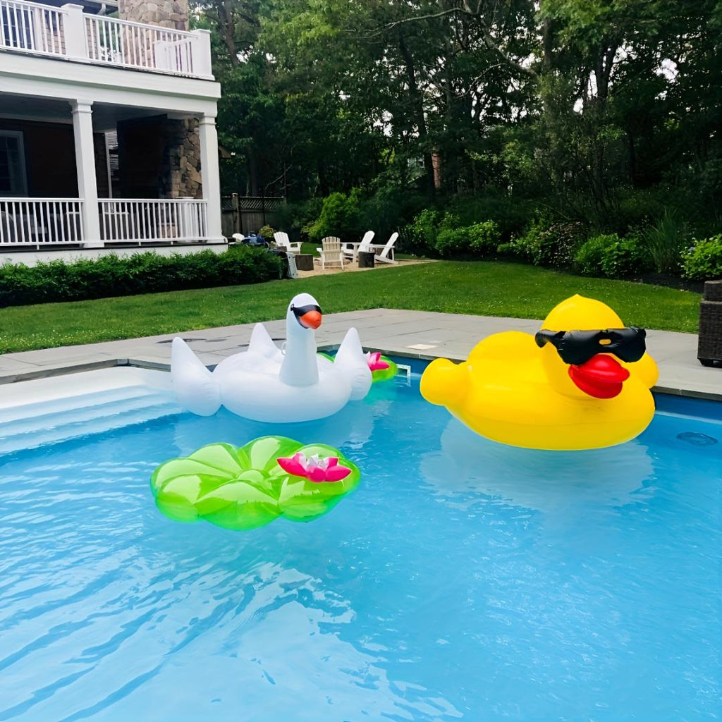 Pool Float Inflatable Duck Ride On Raft Toy