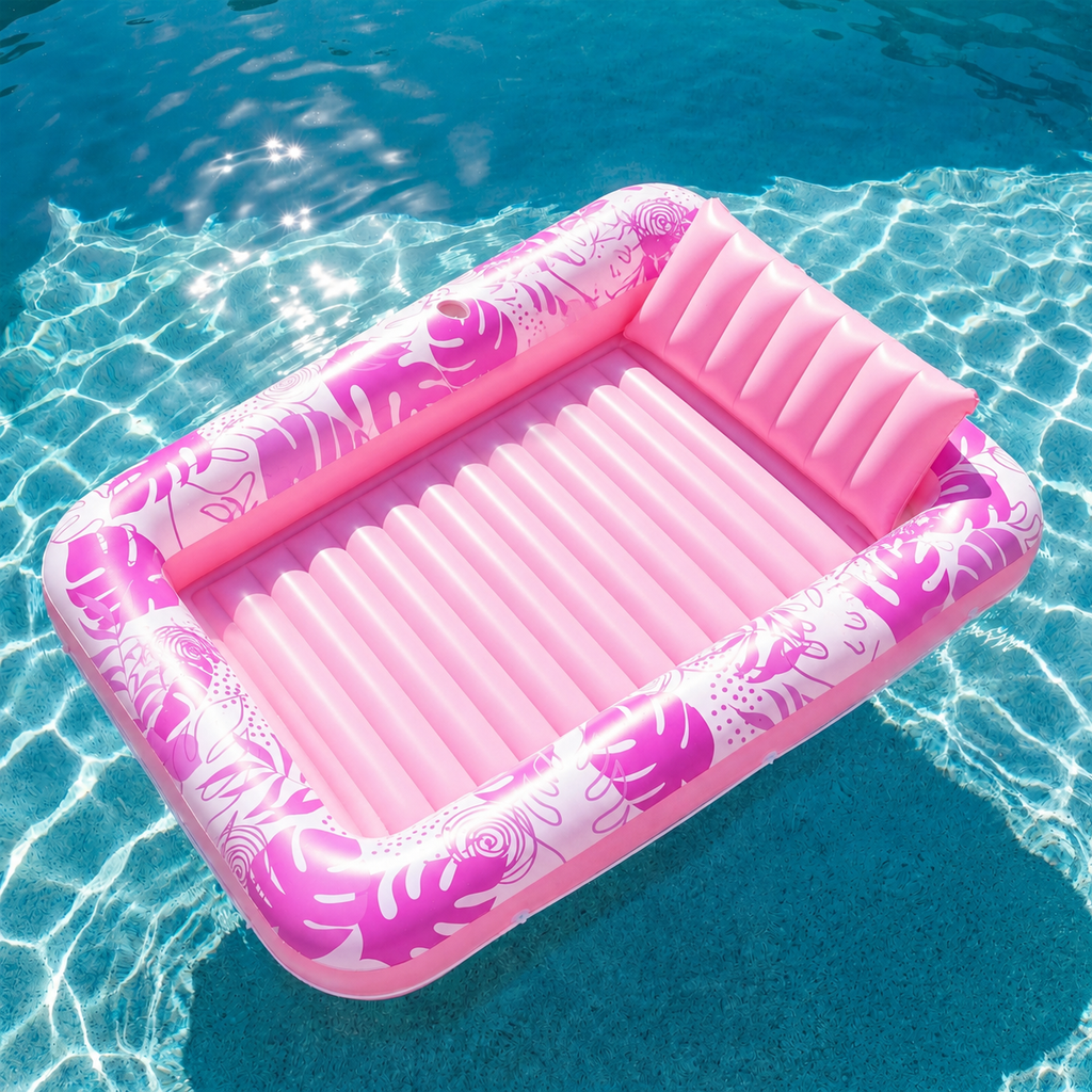 Pool Float Inflatable Tanning Lounger Water Bed