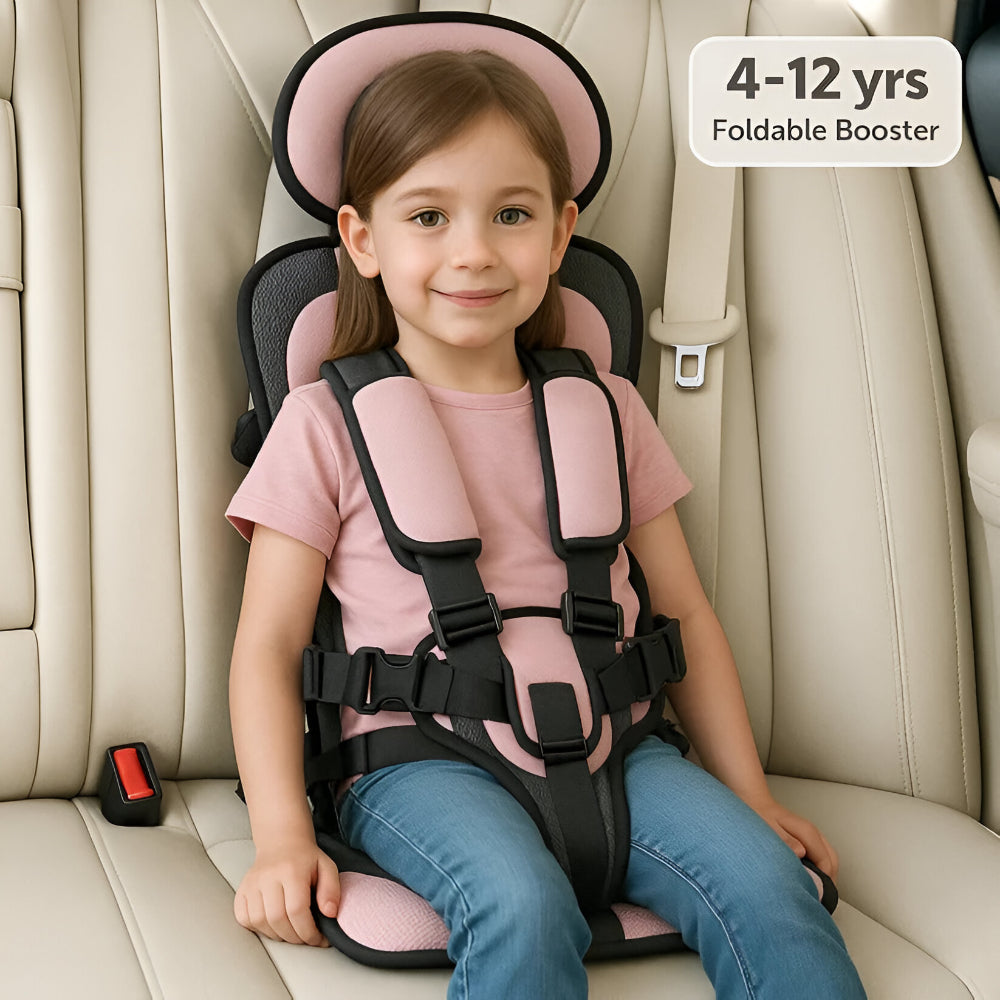 Car Seat Booster Foldable Child Travel Harness Seat
