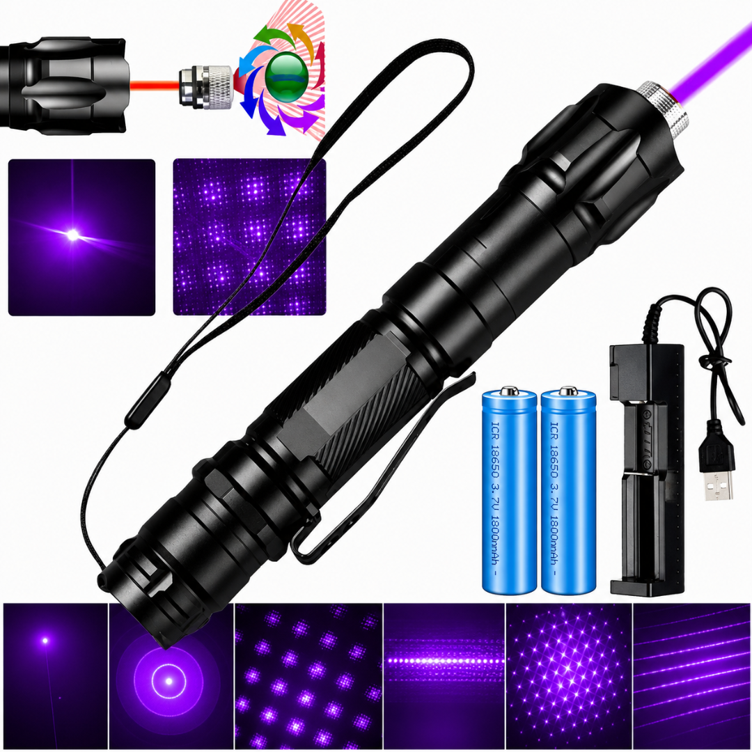 Laser Pointer Rechargeable Adjustable Focus Beam Tool