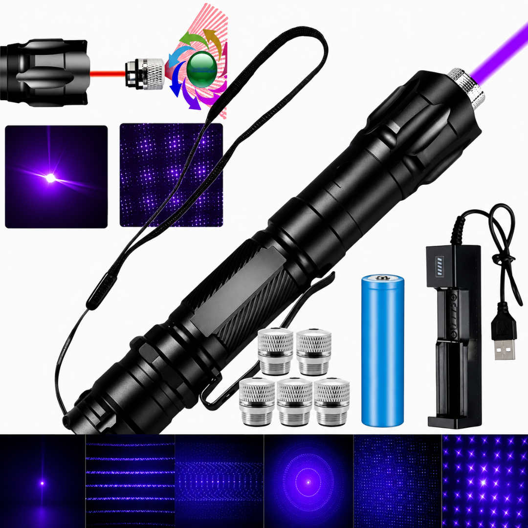 Laser Pointer Rechargeable Adjustable Focus Beam Tool