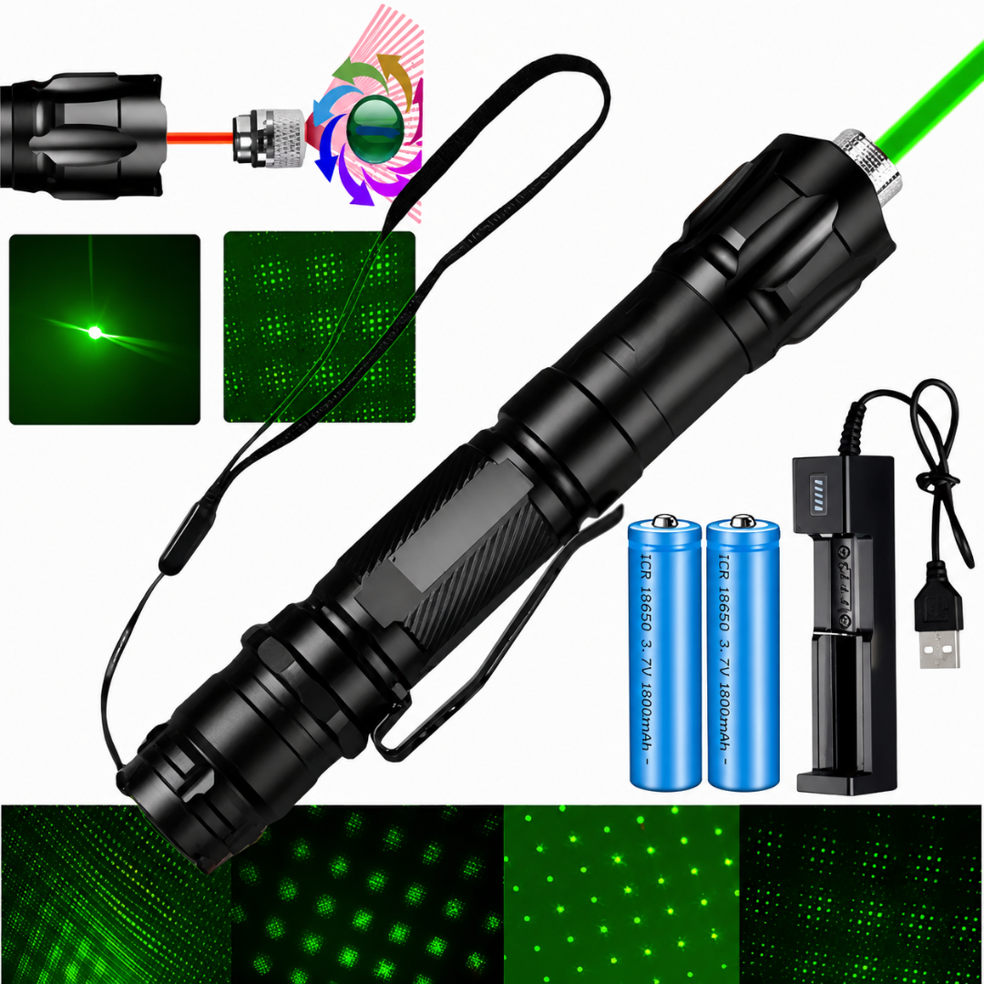 Laser Pointer Rechargeable Adjustable Focus Beam Tool